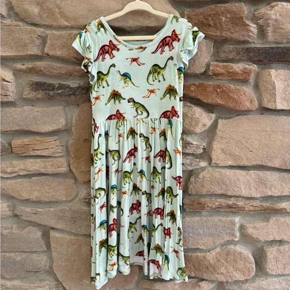 Posh Peanut Buddy Dinosaur Twirl Dress Size 7 - Picture 1 of 4